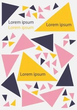 Abstract geometric background texture for poster cover design. Tricolor vecto Stock Illustration
