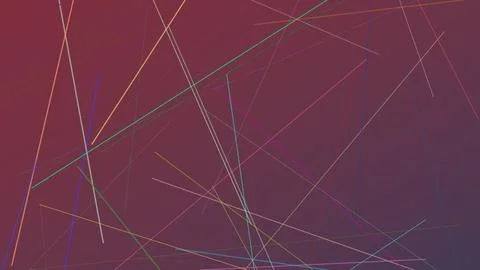 Abstract Geometric Background with Thin Colorful Lines Overlapping on Dark .. Иллюстрация