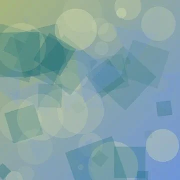 Abstract Geometric Background with Translucent Blue and Green Overlapping C.. 库存插图