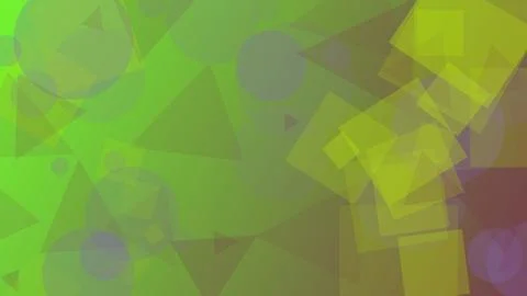Abstract Geometric Background with Translucent Green and Yellow Circles, Tr.. Stock-Illustration