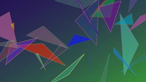 Abstract Geometric Background with Translucent Overlapping Triangles and Vi.. Иллюстрация