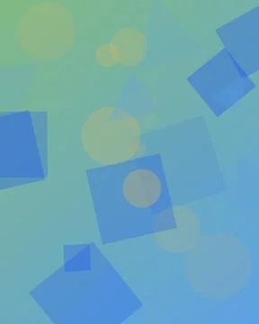 Abstract Geometric Background with Translucent Overlapping Squares Circles .. Stock Illustration