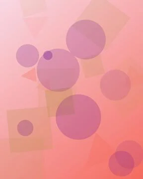 Abstract Geometric Background with Translucent Pink Circles and Soft Gradie.. Stock Illustration