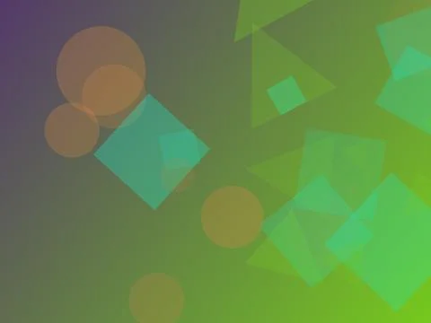 Abstract Geometric Background with Translucent Squares Triangles and Circle.. Stock Illustration