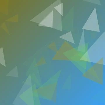 Abstract Geometric Background with Transparent Green and Blue Triangles and.. Ilustración de archivo