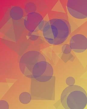 Abstract Geometric Background with Transparent Overlapping Circles and Shap.. 스톡 일러스트