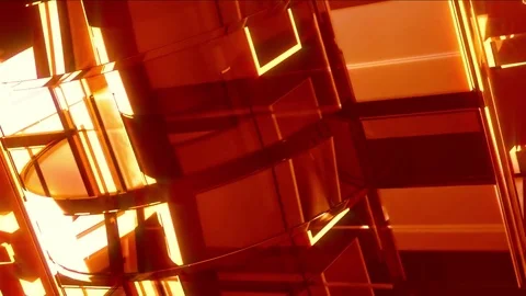 Abstract geometric background with transparent red glass moving shapes Vídeos de archivo 83315809