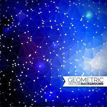 Abstract geometric background. Triangle design with polygonal shape and white Stock Illustration