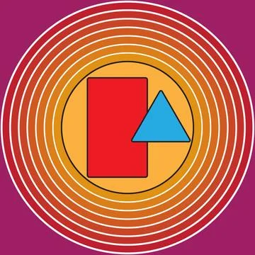 Abstract geometric background, triangle, rectangle, circle, square Illustrazione stock