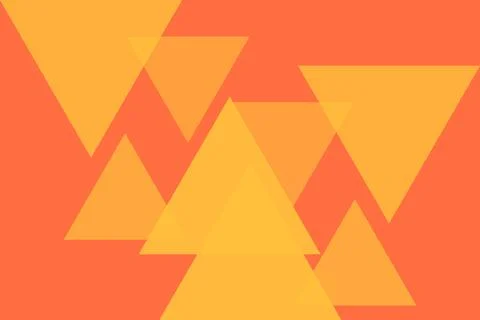 Abstract Geometric Background Triangle Shapes and Designs Orange Colors Illustrazione stock