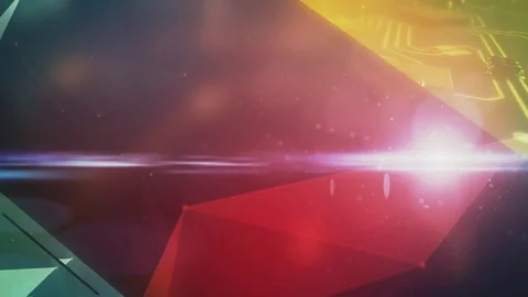 Abstract geometric background with triangles and computer chips. Video stock 77514823