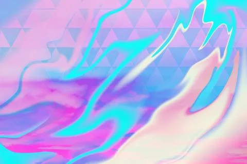 Abstract, geometric background with triangles and clouds 스톡 사진