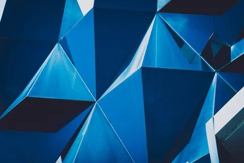 Abstract geometric background with triangles and buildings cells 스톡 사진