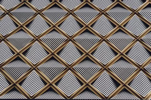 Abstract geometric background with triangles and buildings cells 스톡 사진