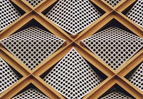 Abstract geometric background with triangles and buildings cells 库存照片
