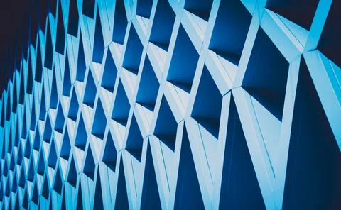 Abstract geometric background with triangles and buildings cells 스톡 사진