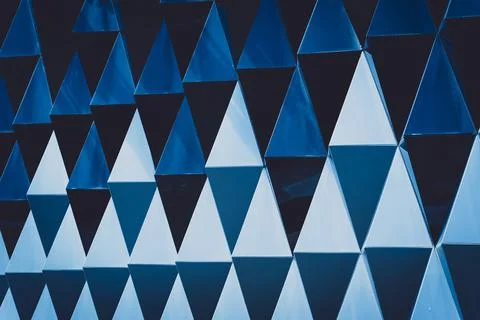 Abstract geometric background with triangles and buildings cells 스톡 사진