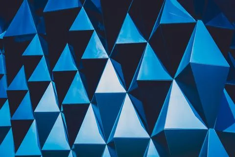 Abstract geometric background with triangles and buildings cells 스톡 사진