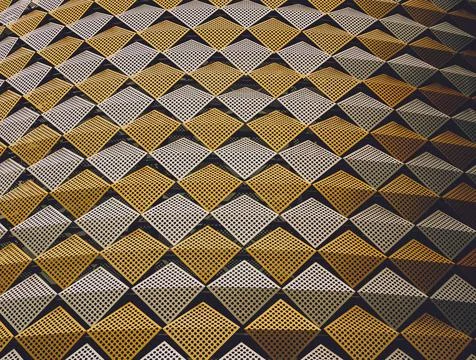 Abstract geometric background with triangles and buildings cells 库存照片