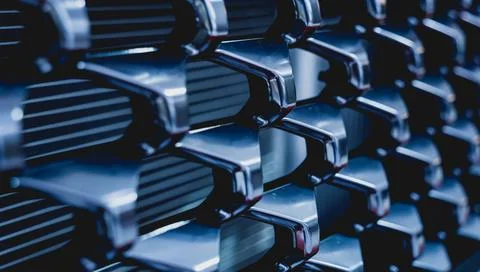 Abstract geometric background with triangles and buildings cells 스톡 사진