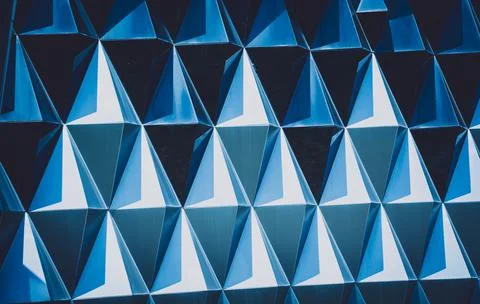 Abstract geometric background with triangles and buildings cells 스톡 사진