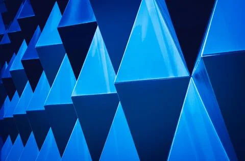 Abstract geometric background with triangles and buildings cells 스톡 사진