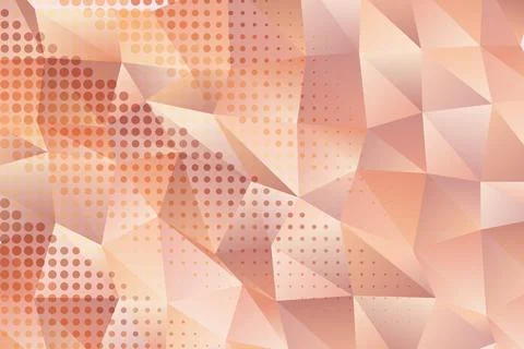 Abstract geometric background with triangles and dots in peach Stock Photos