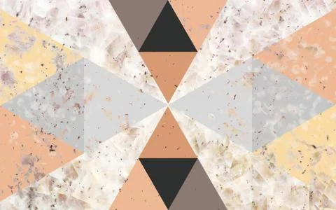 Abstract geometric background from triangles in different colors and sizes Stock Illustration