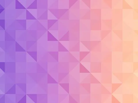 Abstract geometric background. Triangular pixelation. Mosaic, pink gradient. Illustrazione stock