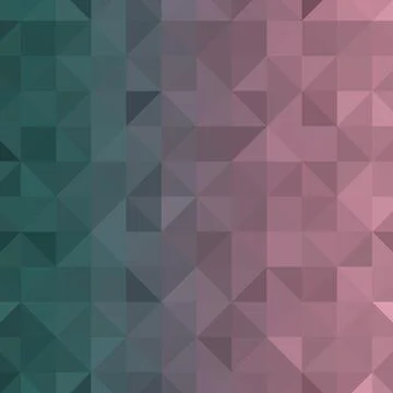 Abstract geometric background. Triangular pixelation. Mosaic, pink gradient. Illustrazione stock