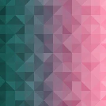 Abstract geometric background. Triangular pixelation. Mosaic, pink gradient. Stock Illustration