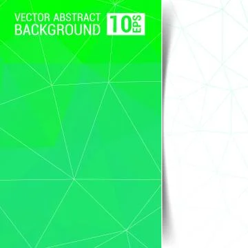 Abstract geometric background with triangular polygons green Stock Illustration