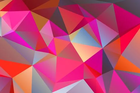 Abstract geometric background of triangular polygons. Retro mosaic triangle b Illustrazione stock