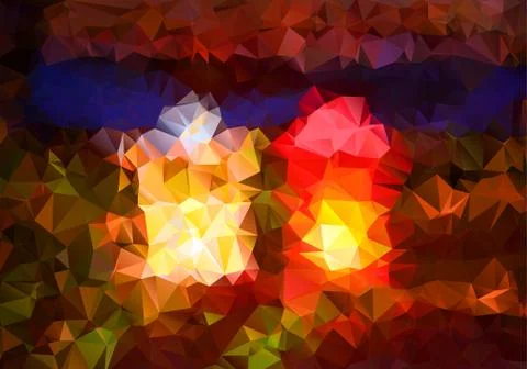 Abstract geometric background of triangular polygons. Retro mosaic triangle b Illustrazione stock