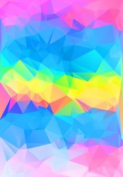 Abstract geometric background of triangular polygons. Retro mosaic triangle b Stock Illustration