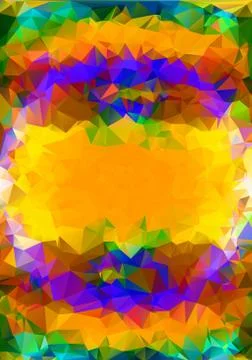 Abstract geometric background of triangular polygons. Retro mosaic triangle b Illustrazione stock