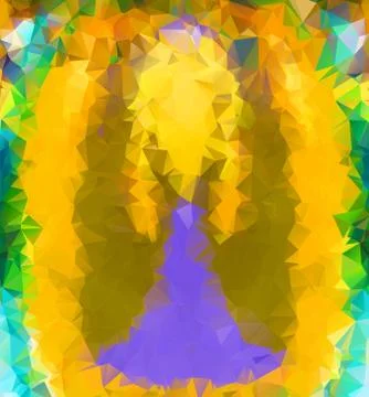 Abstract geometric background of triangular polygons. Retro mosaic triangle b Illustrazione stock