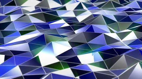 Abstract geometric background of triangular polygons. 3d rendering 스톡 일러스트