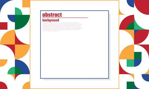 Abstract geometric background by using an arrangement of 4 solid colors Stockillustratie