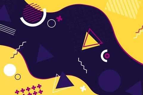 Abstract geometric background from various geometric shapes - triangles, ci.. 스톡 일러스트