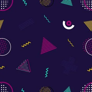 Abstract geometric background from various geometric shapes - triangles, ci.. 스톡 일러스트