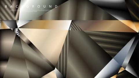 Abstract geometric background. vector gradient metal triangle Ilustración de archivo
