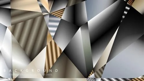 Abstract geometric background. vector gradient metal triangle Ilustración de archivo