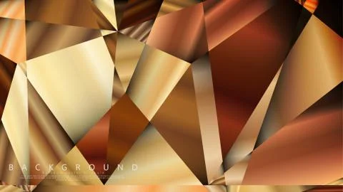 Abstract geometric background. vector gradient golden triangle Illustrazione stock