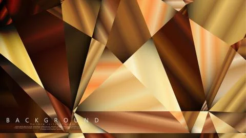 Abstract geometric background. vector gradient golden triangle Illustrazione stock