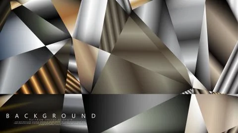 Abstract geometric background. vector gradient metal triangle Ilustración de archivo