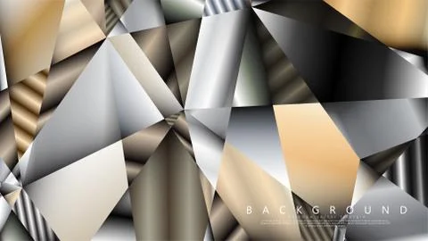 Abstract geometric background. vector gradient metal triangle Stock-Illustration