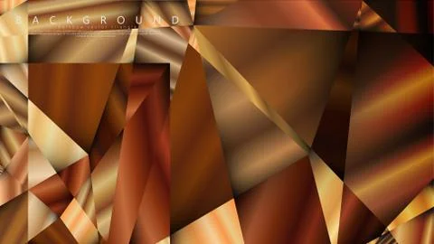 Abstract geometric background. vector gradient golden triangle Stock Illustration