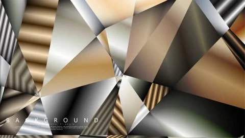 Abstract geometric background. vector gradient metal triangle Illustrazione stock