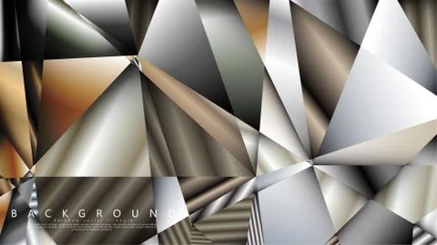 Abstract geometric background. vector gradient metal triangle Stock Illustration